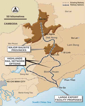 Proposed Highlands rail infrastructure